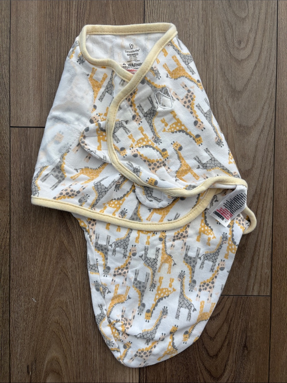 Soft Yellow & Gray Giraffe Swaddle for Babies